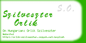 szilveszter orlik business card